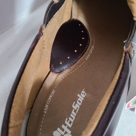 4-Eur-Sole COMFORT SOLE LOAFERS BURGANDY COLORED WOMEN'S SIZE 10 MEDIUM - Picture 5 of 9